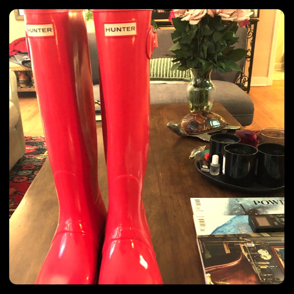 Deep Pink Hunter Boots! 🥾